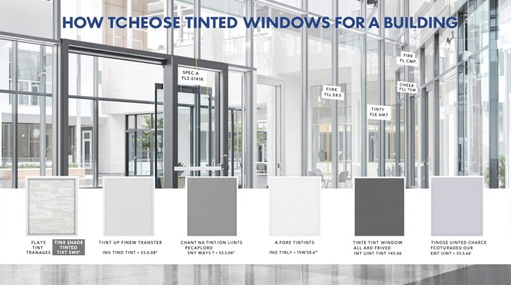 vitre teinté batiment