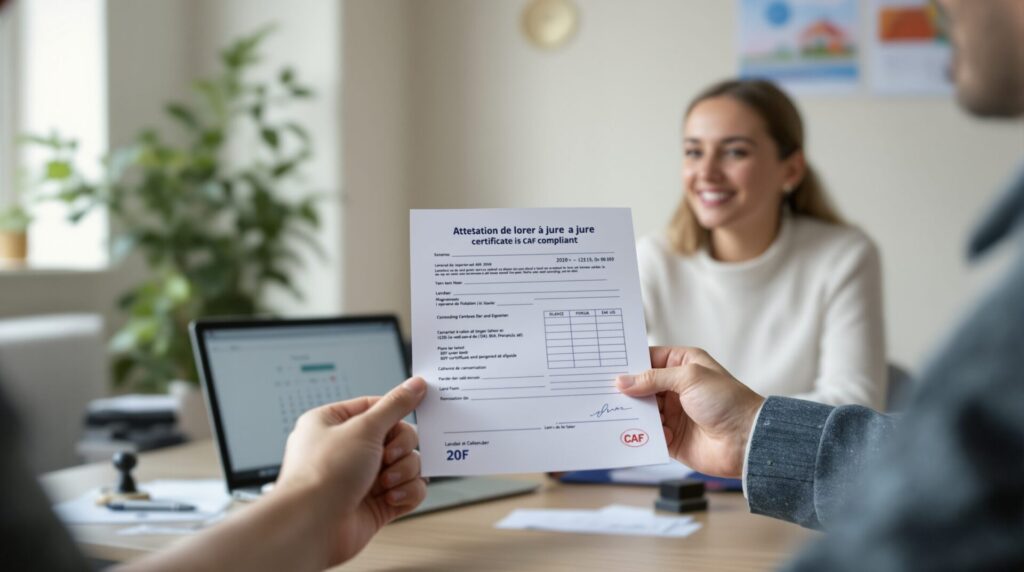 attestation a jour de loyer